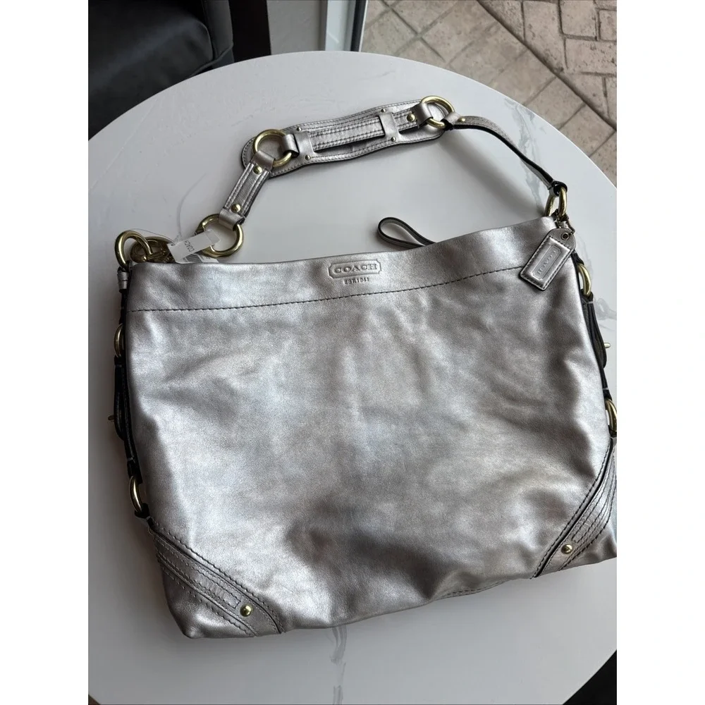 Vintage Coach Metallic Slim Carly Hobo Bag & Slim Envelope Wall #11872 #41365